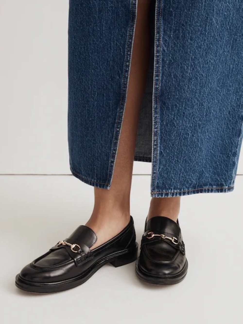 Madewell Black Leather Loafers - 8